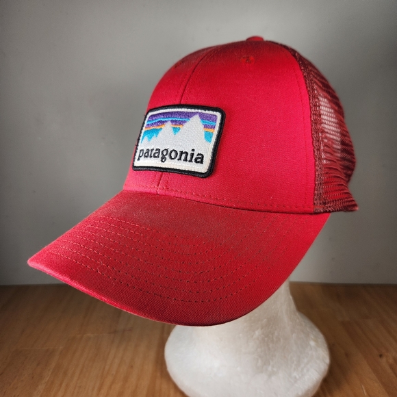 Patagonia Other - Patagonia Hat Cap Snap Back Red Patch Mesh Trucker Workwear Adjustable Logo
